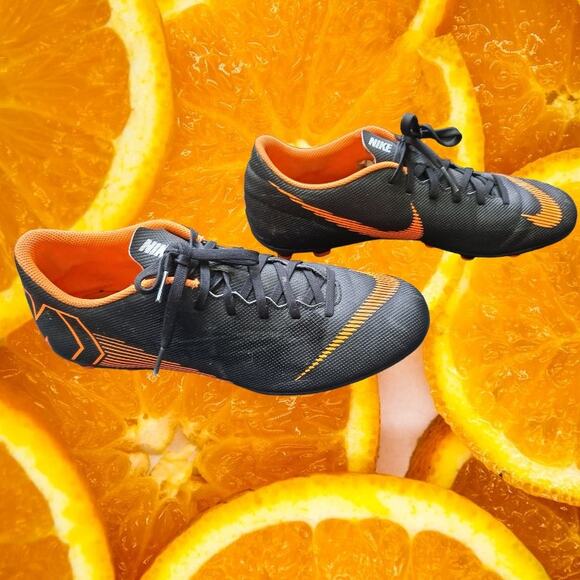 Nike Mercurial‎ Orange and Black Cleats Size 10 - Picture 1 of 11